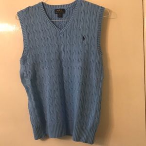 Youth Polo vest. Light blue. Good condition.